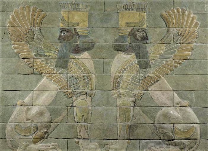 Suza, symetryczne sfinksy z pałacu Dariusza I Wielkiego 