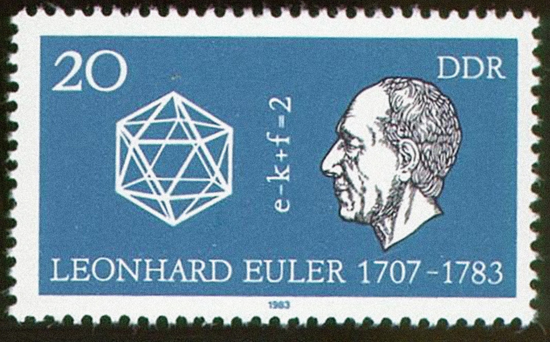 Leonhard Euler na znaczku pocztowym z NRD