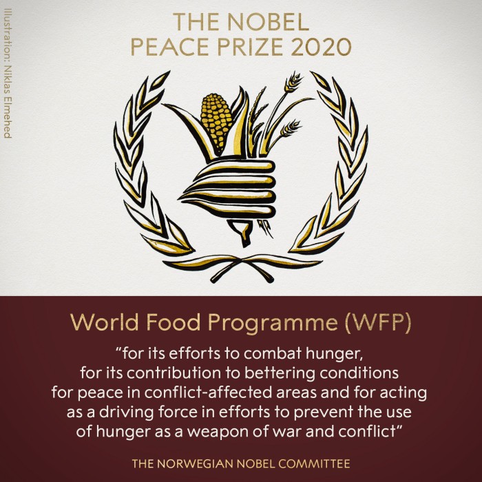 Pokojowa Nagroda Nobla dla UN World Food Programme